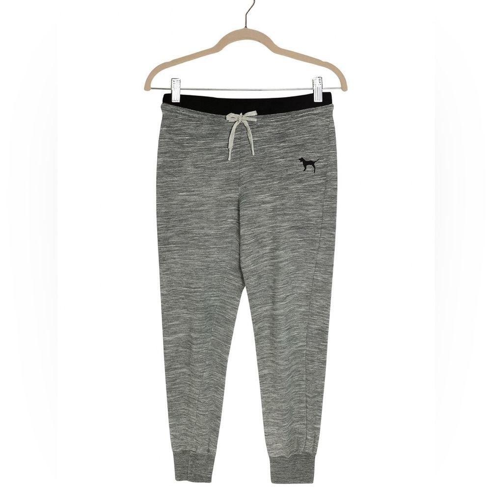 Victoria Secret PINK Womens Small Sweatpants Joggers Heather Gray Elastic Tie